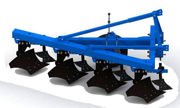 Плуг четырёхкорпусной с предплужником ПЛН 4-35 для вспашки и боронования почв